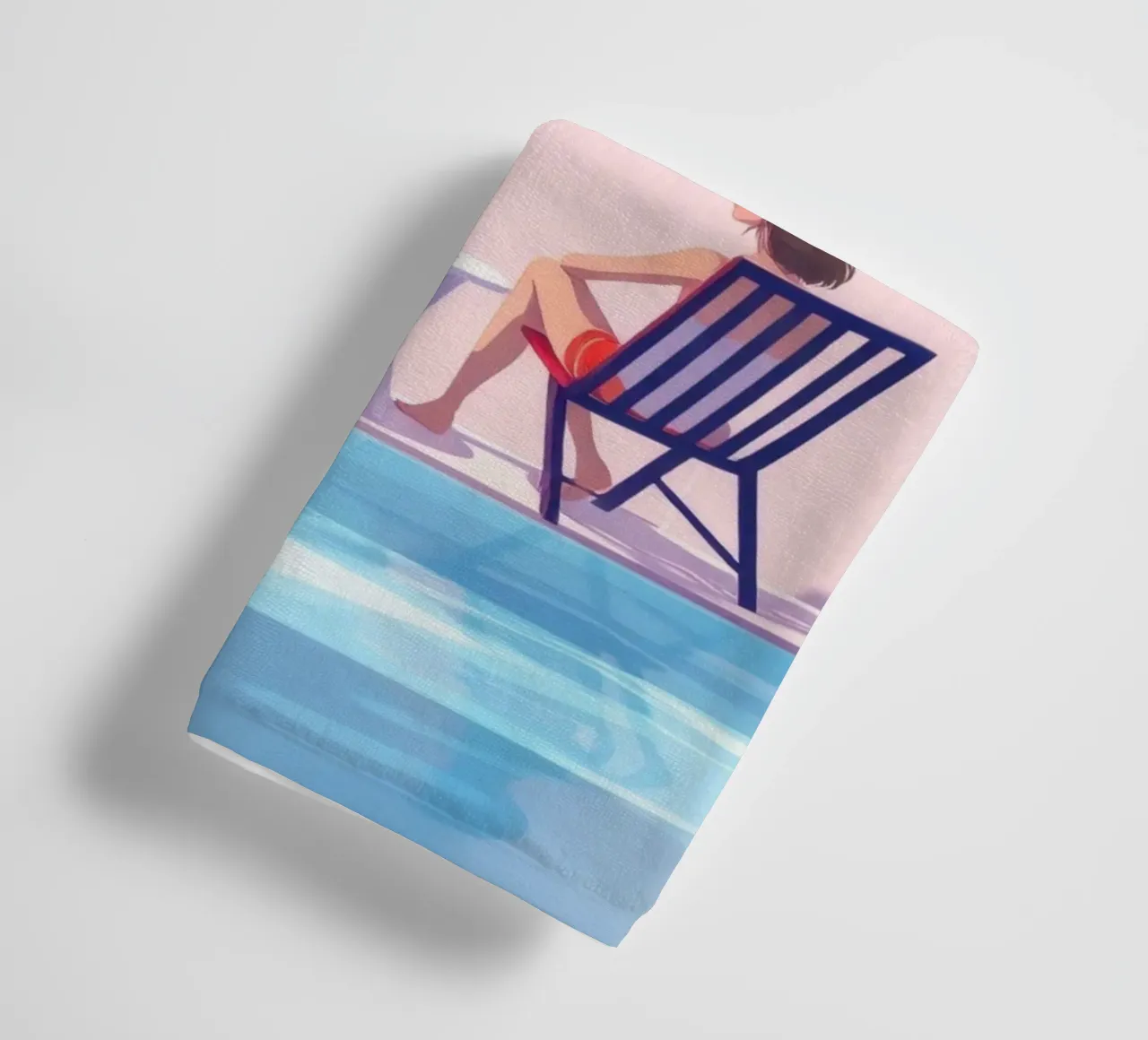 Relaxing by the Poolside Tranquil During a Sunny day towel by DesignDoodle