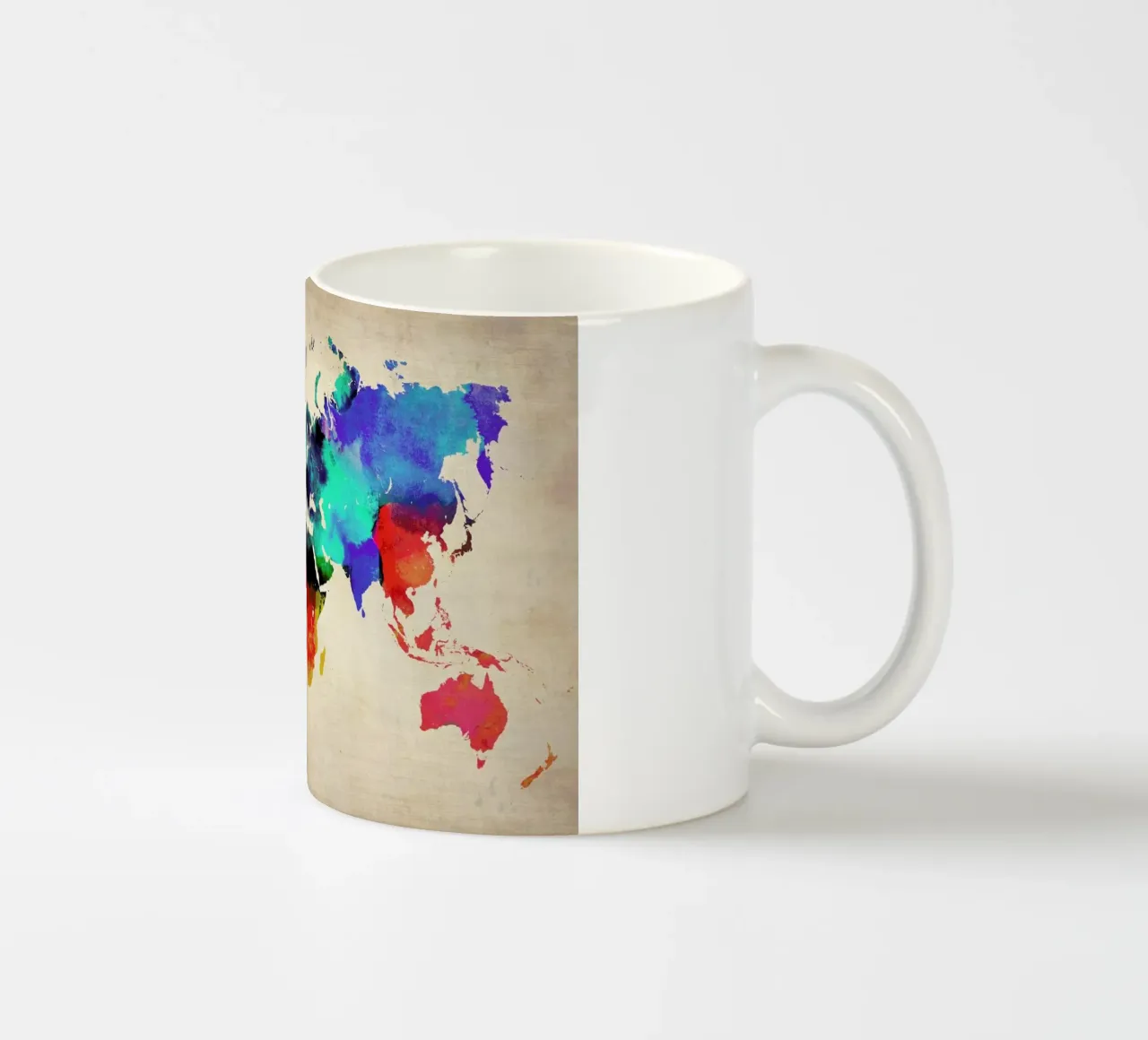 World Watercolor Map tazza in ceramica da Naxart
