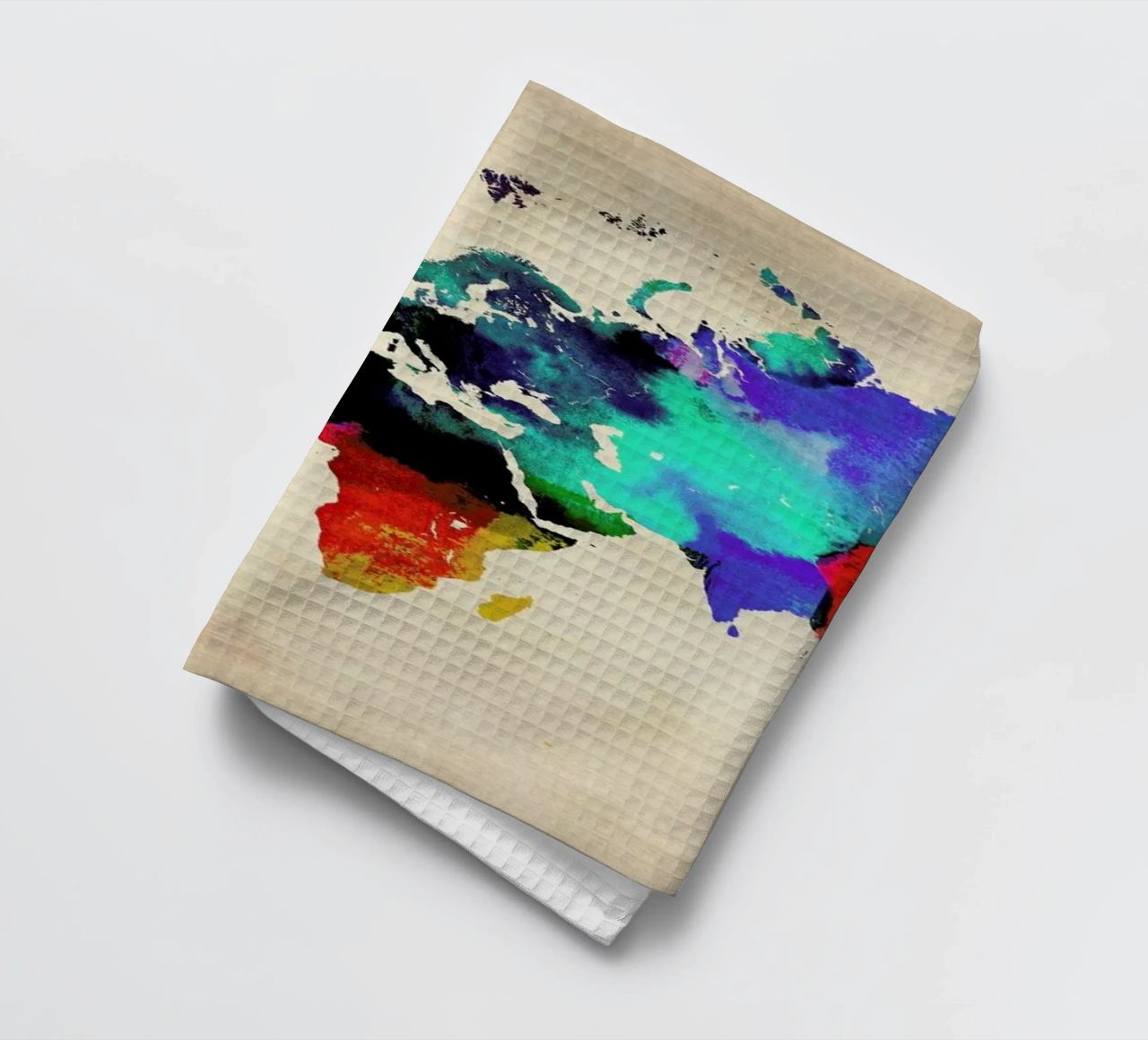 World Watercolor Map torchon de Naxart