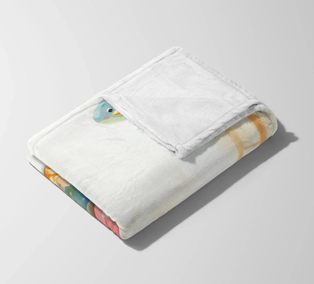Des maisons colorées avec d'adorables animaux en peluche dans un jeu lumineux. plaid polaire de DesignDoodle