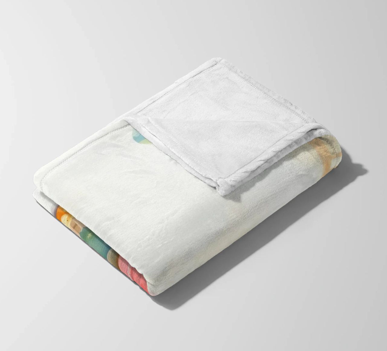 Des maisons colorées avec d'adorables animaux en peluche dans un jeu lumineux. plaid polaire de DesignDoodle