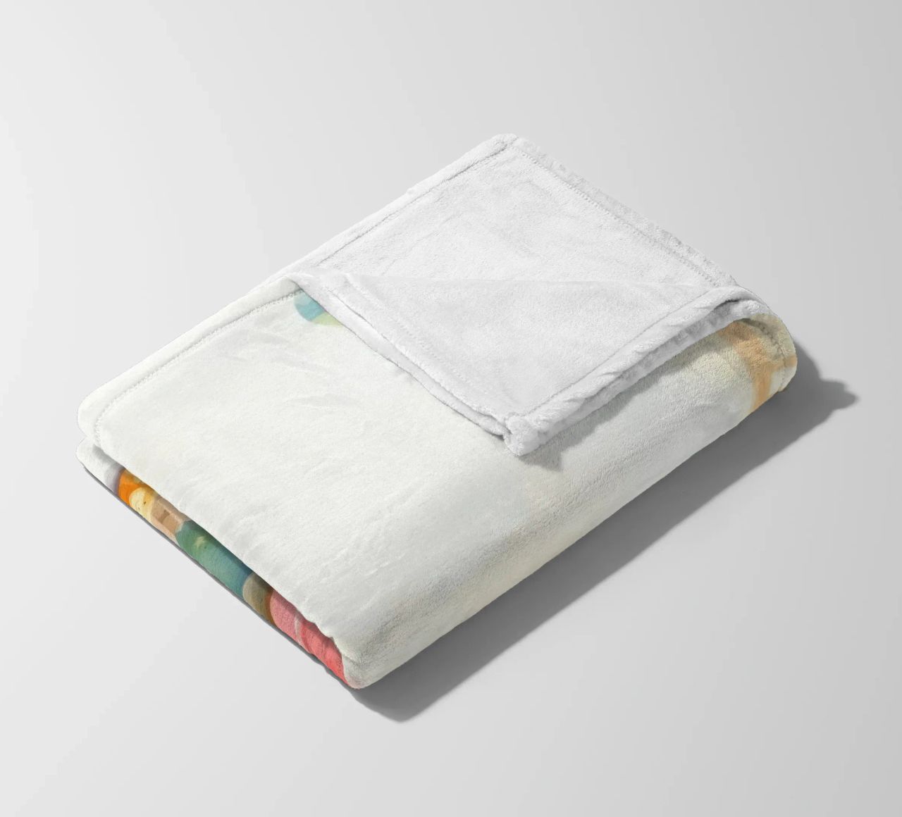 Des maisons colorées avec d'adorables animaux en peluche dans un jeu lumineux. plaid polaire de DesignDoodle
