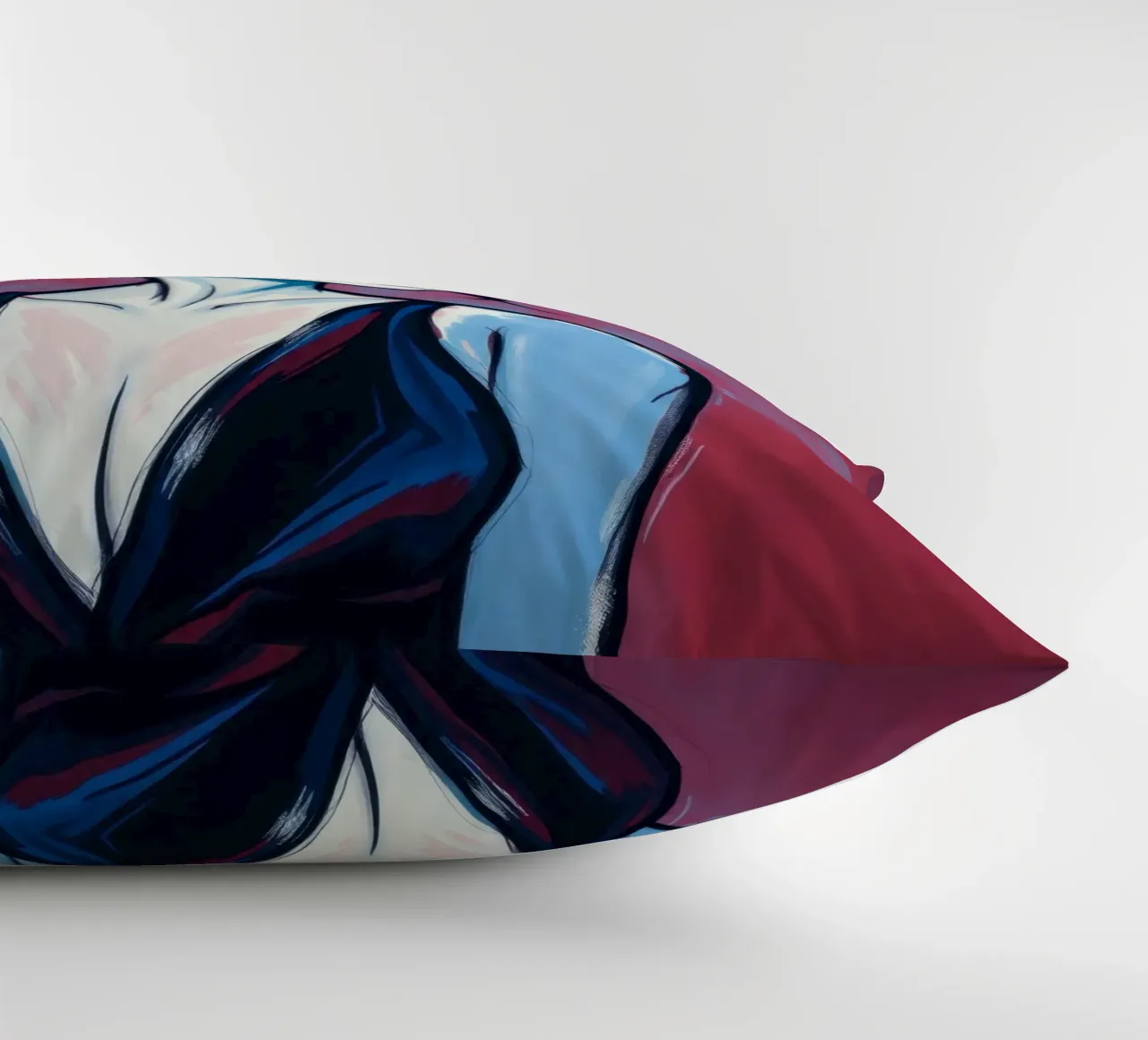 Donna elegante dai tratti marcati e dall'acconciatura audace in posa cuscino da DesignDoodle