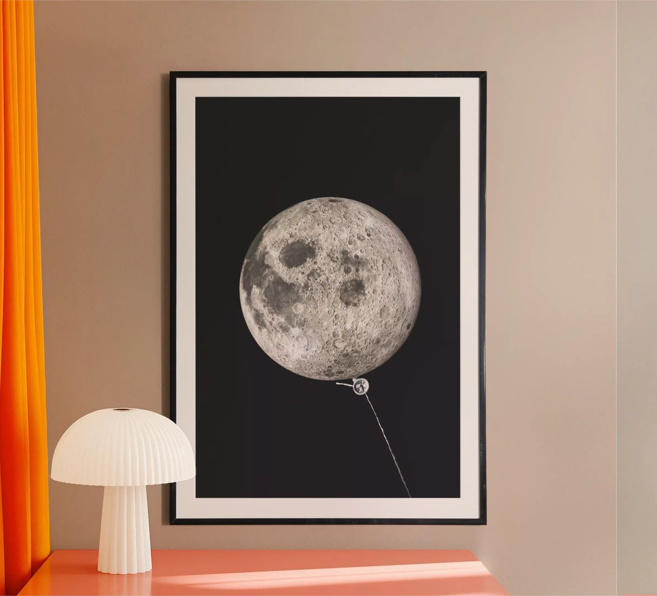 Moon Balloon poster by Jonas Loose