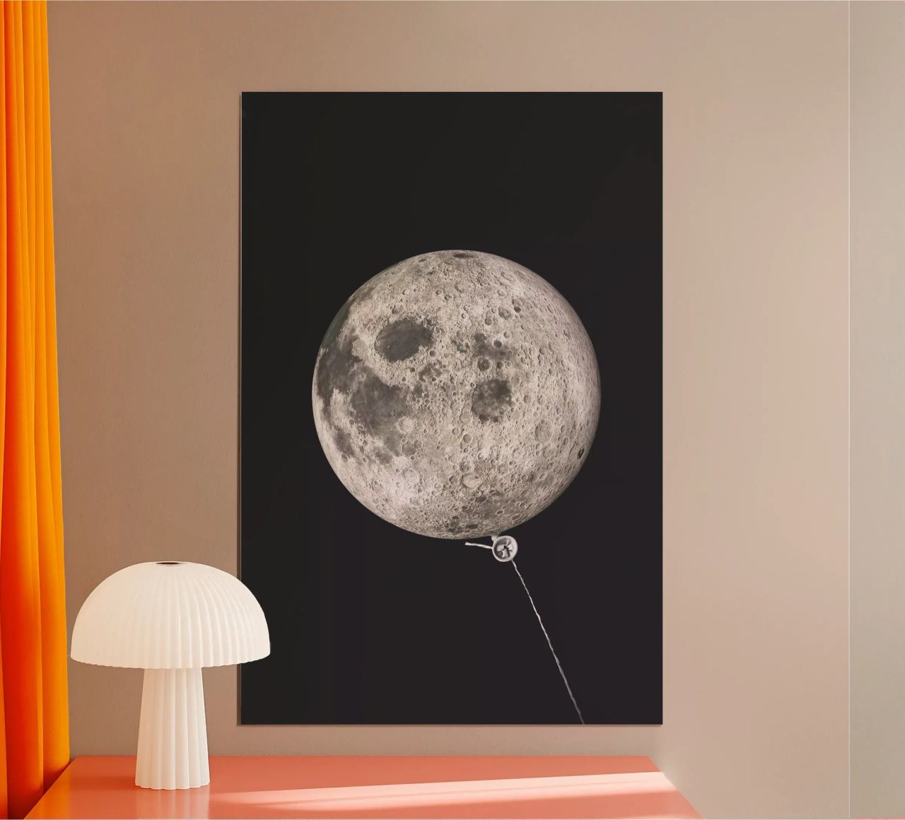 Moon Balloon poster by Jonas Loose