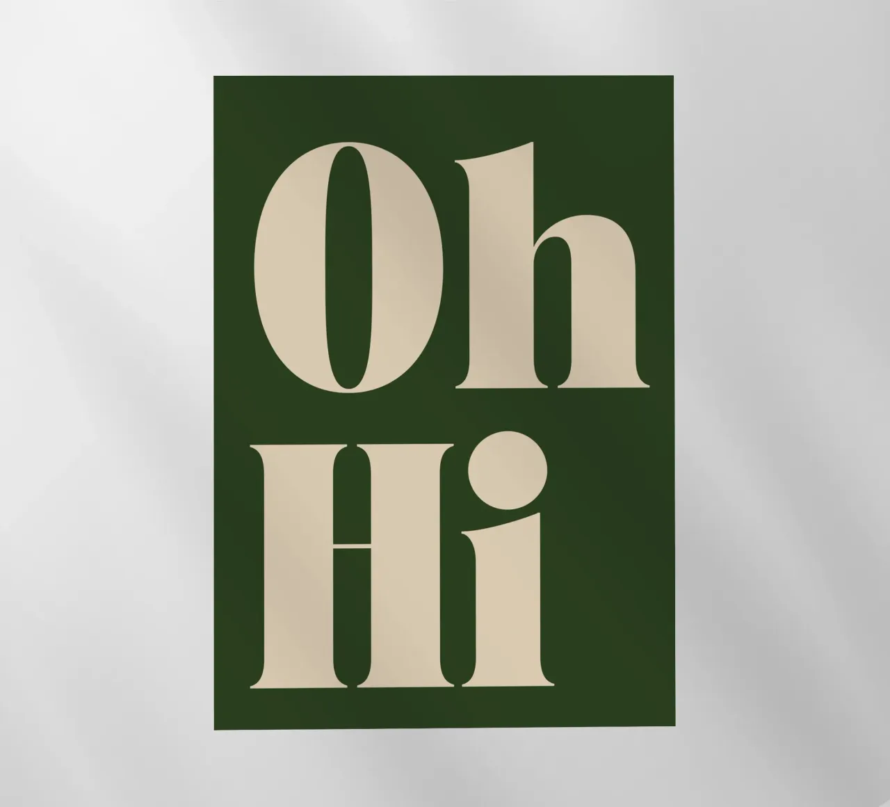 Oh, Hi | Playful & Minimalist Greeting Print pellicola backlit da PrintCessStudio