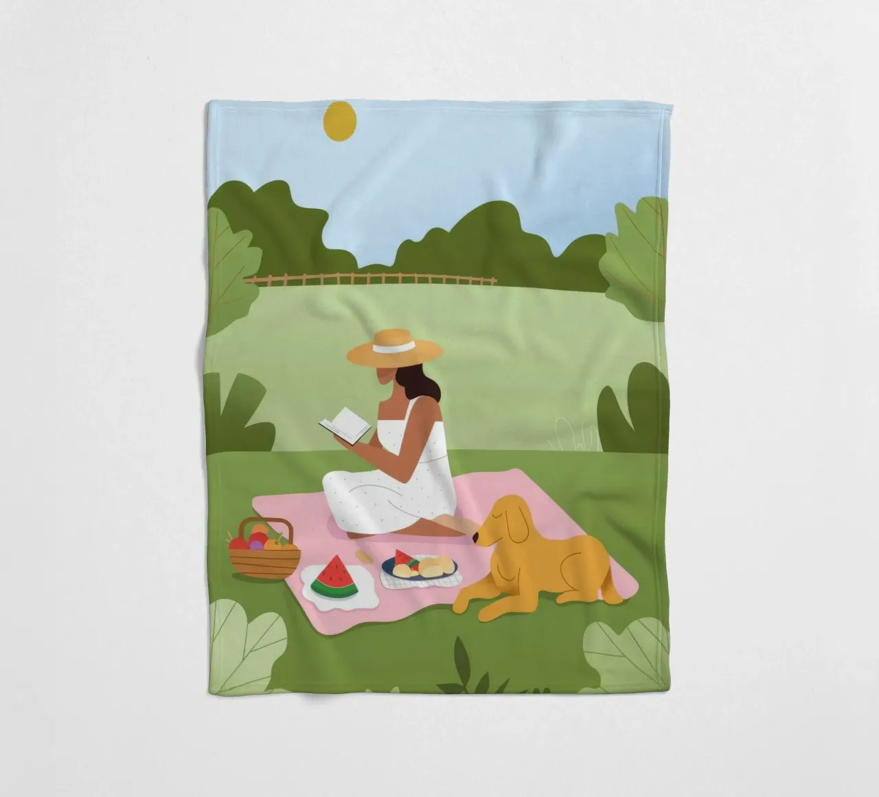 Picnic Bliss fleece blanket by Artie Shifa