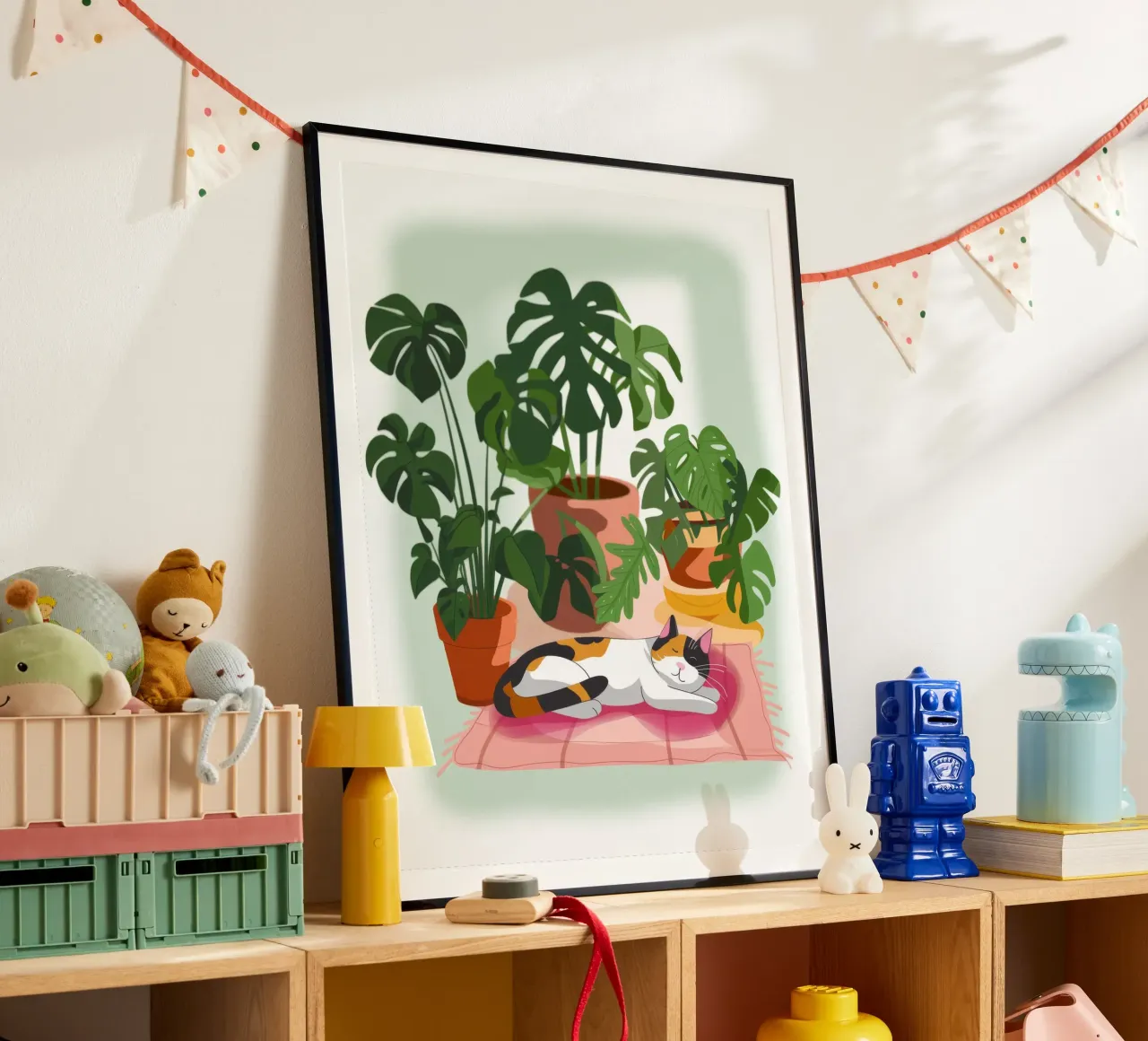 Porto dello stabilimento poster con telaio in legno da Artie Shifa