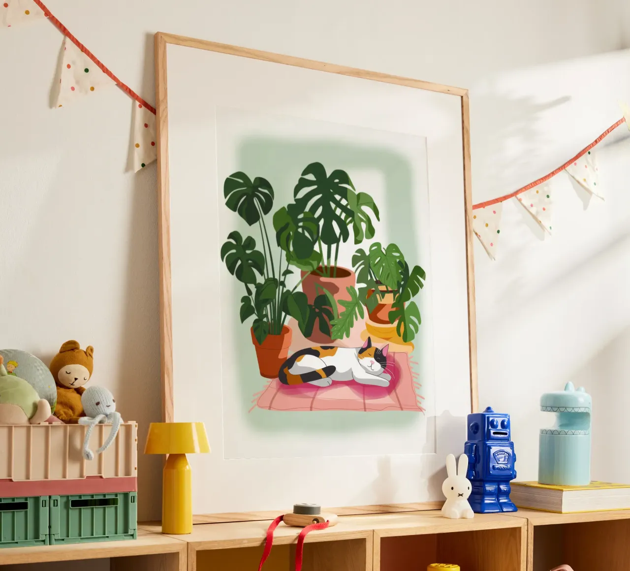 Porto dello stabilimento poster con telaio in legno da Artie Shifa