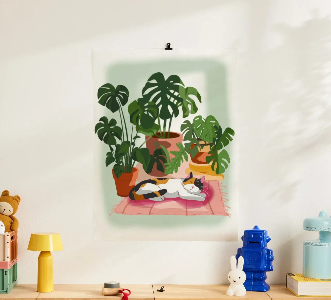Porto dello stabilimento poster con telaio in legno da Artie Shifa