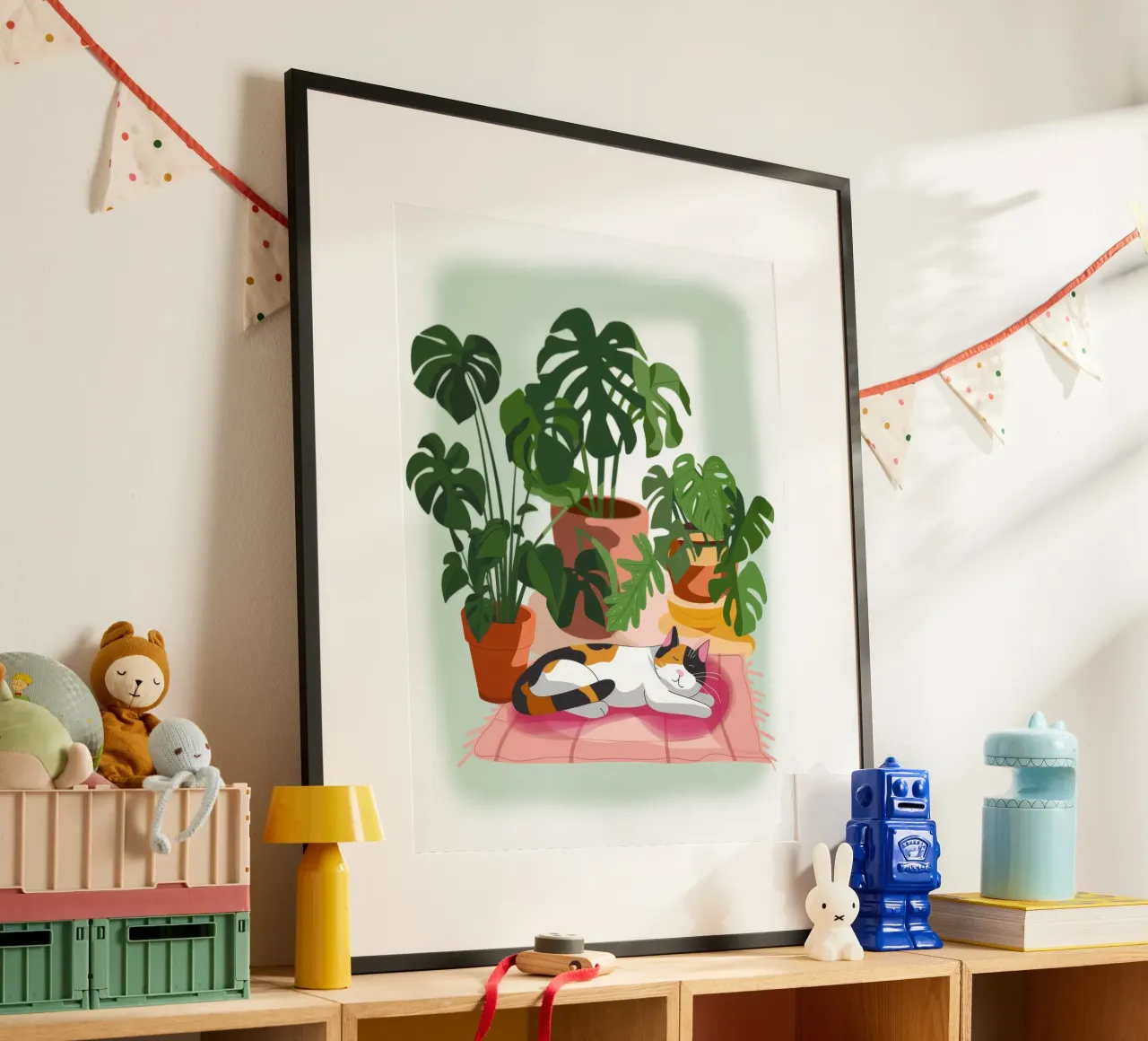 Porto dello stabilimento poster con telaio in legno da Artie Shifa