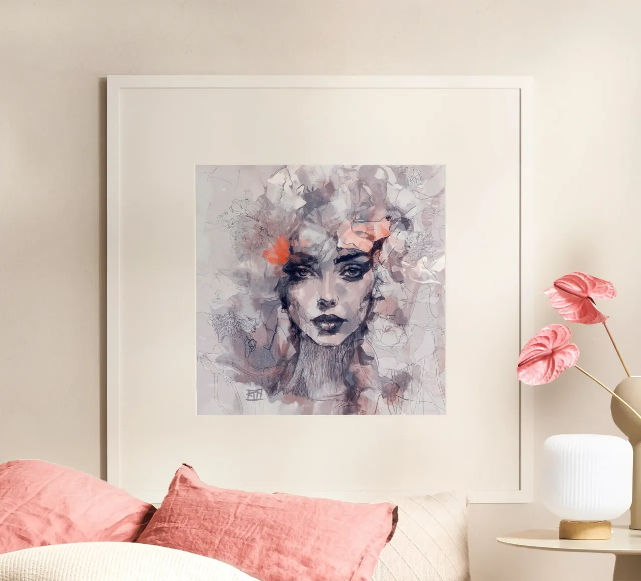 butterfly000 poster con telaio in legno da Giulio Iurissevich
