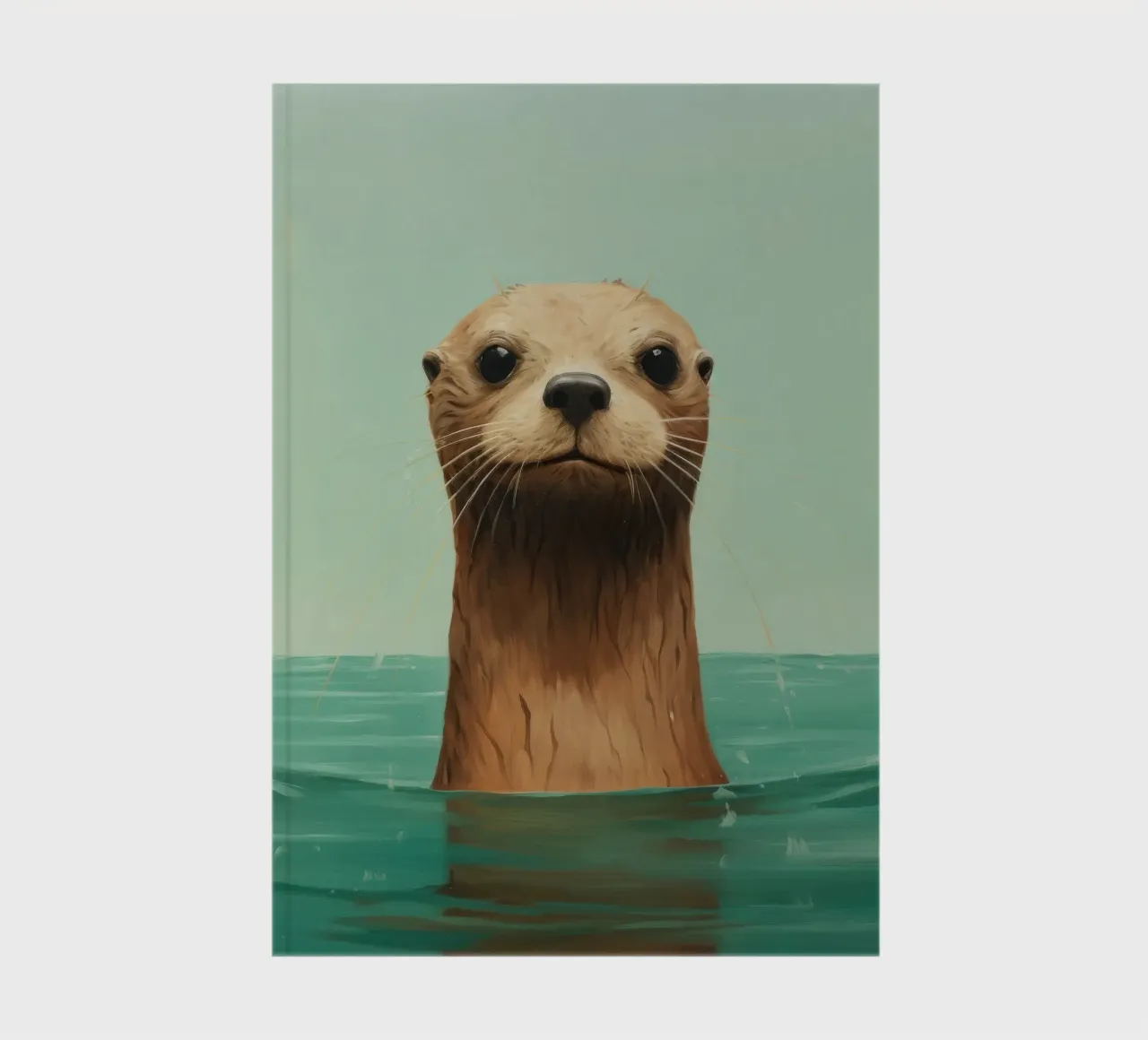 Minimal Otter 2 Notizbuch von Minimal Animal Art