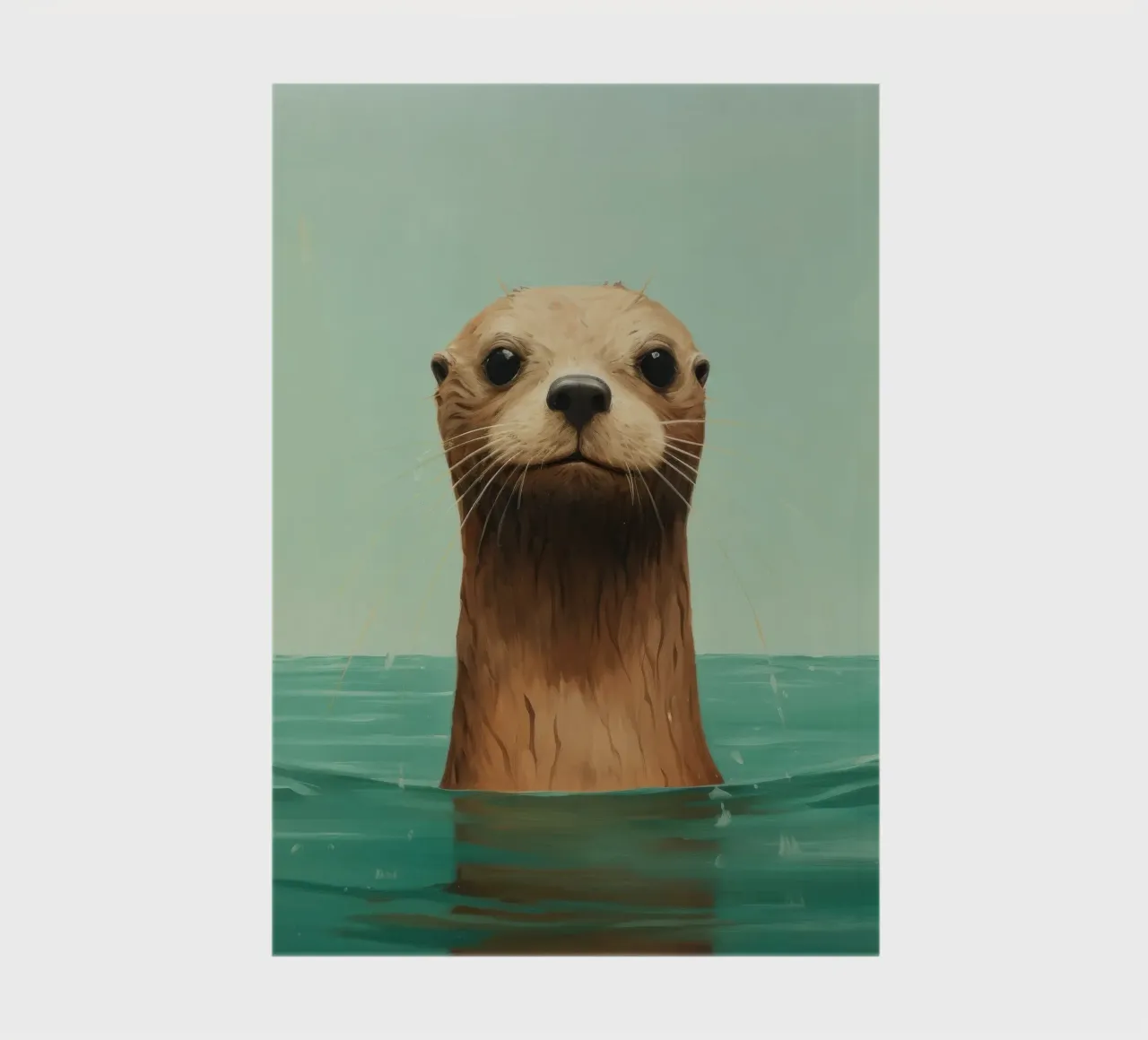 Minimal Otter 2 Notizbuch von Minimal Animal Art