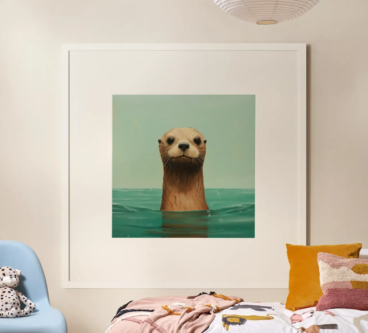 Minimo Otter poster da Minimal Animal Art