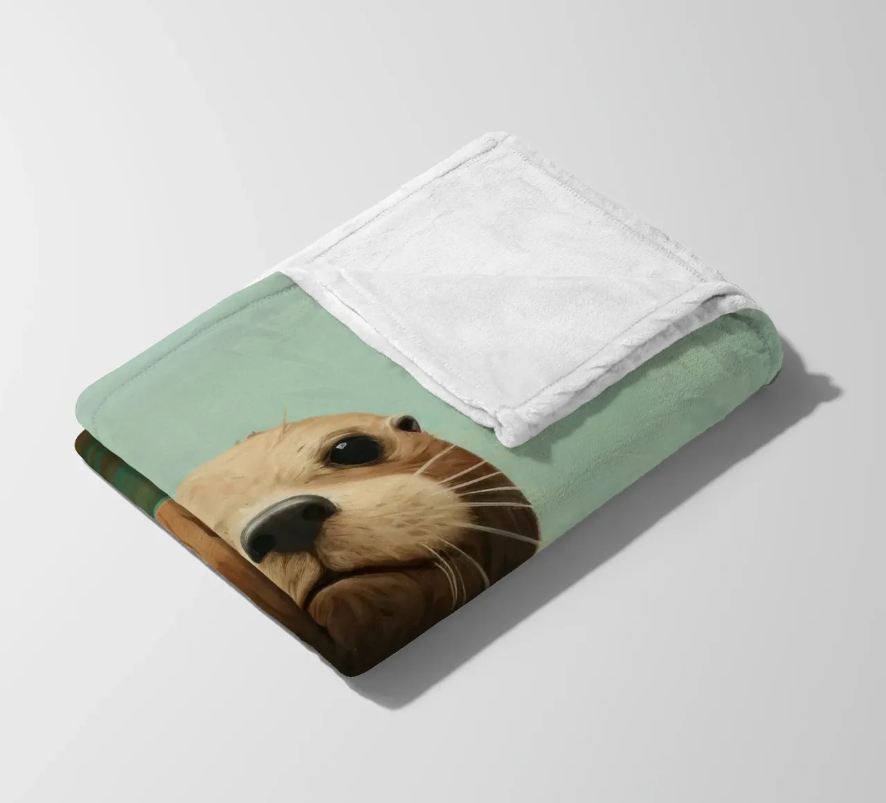 Lontra minima 2 coperta in pile da Minimal Animal Art