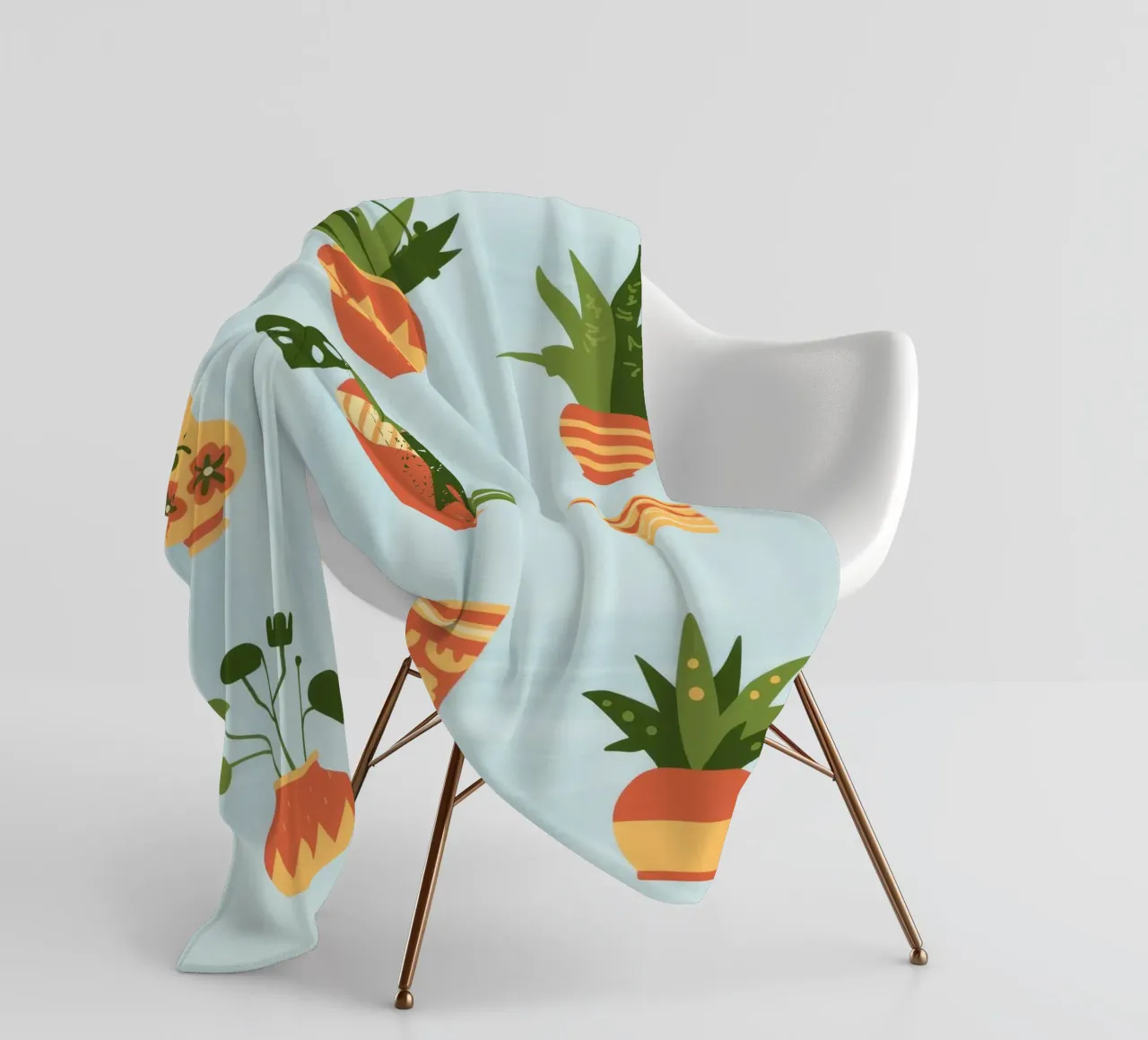 Potted Harmony fleece blanket by Artie Shifa