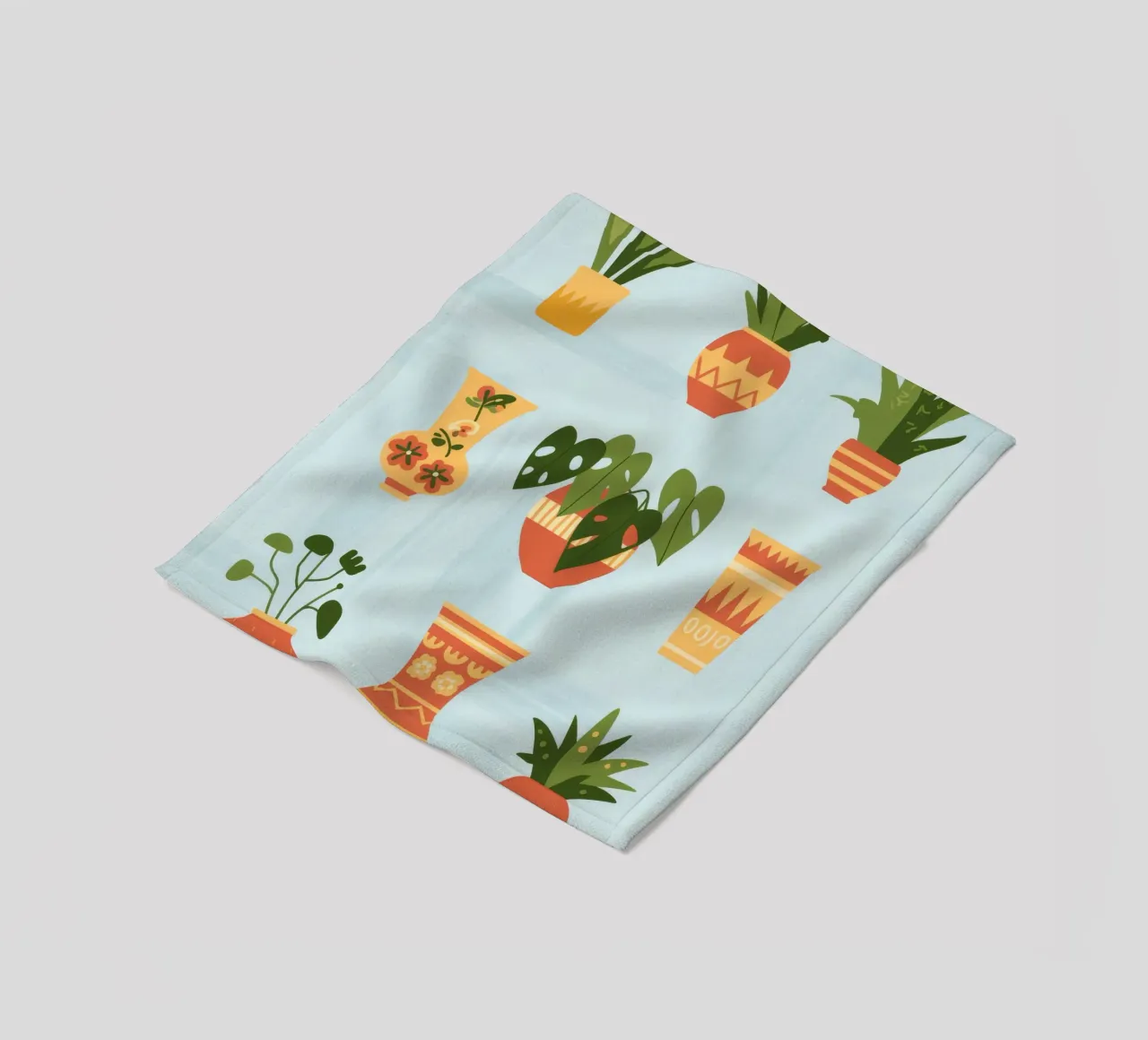 Potted Harmony fleece blanket by Artie Shifa