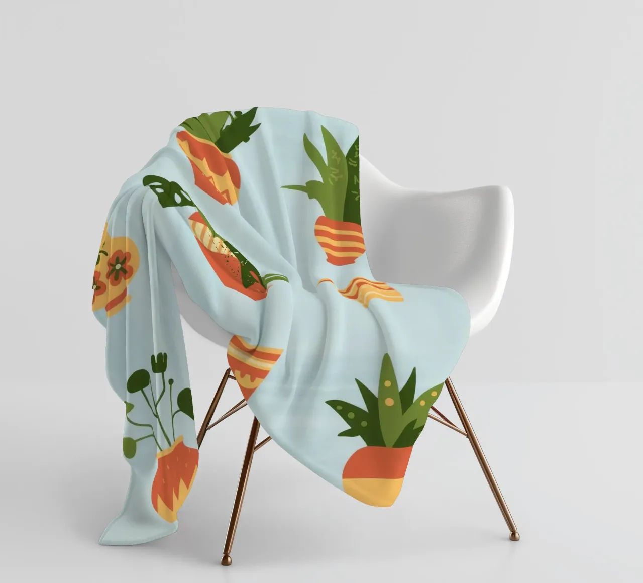 Potted Harmony fleece blanket by Artie Shifa