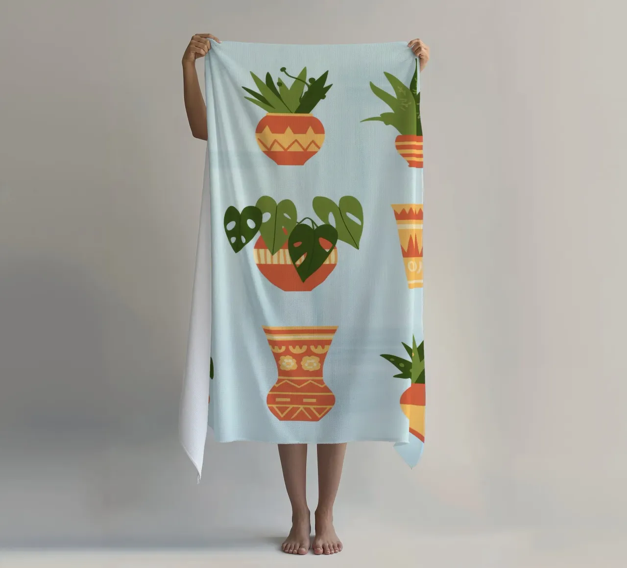 Potted Harmony beach towel by Artie Shifa