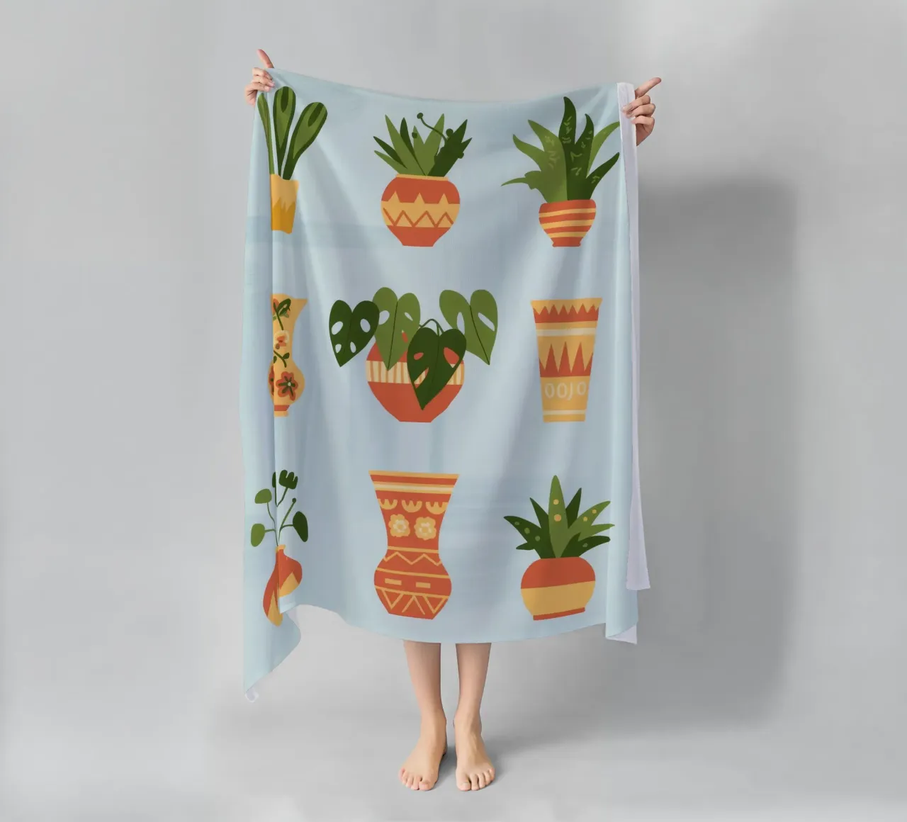 Potted Harmony beach towel by Artie Shifa