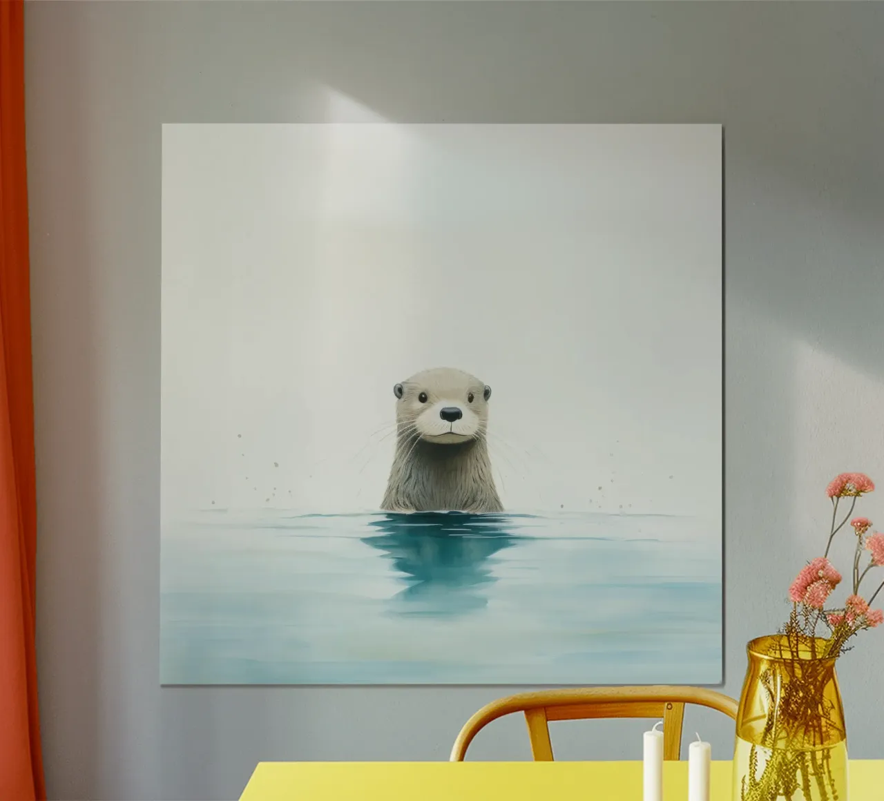 Minimo Otter poster da Minimal Animal Art