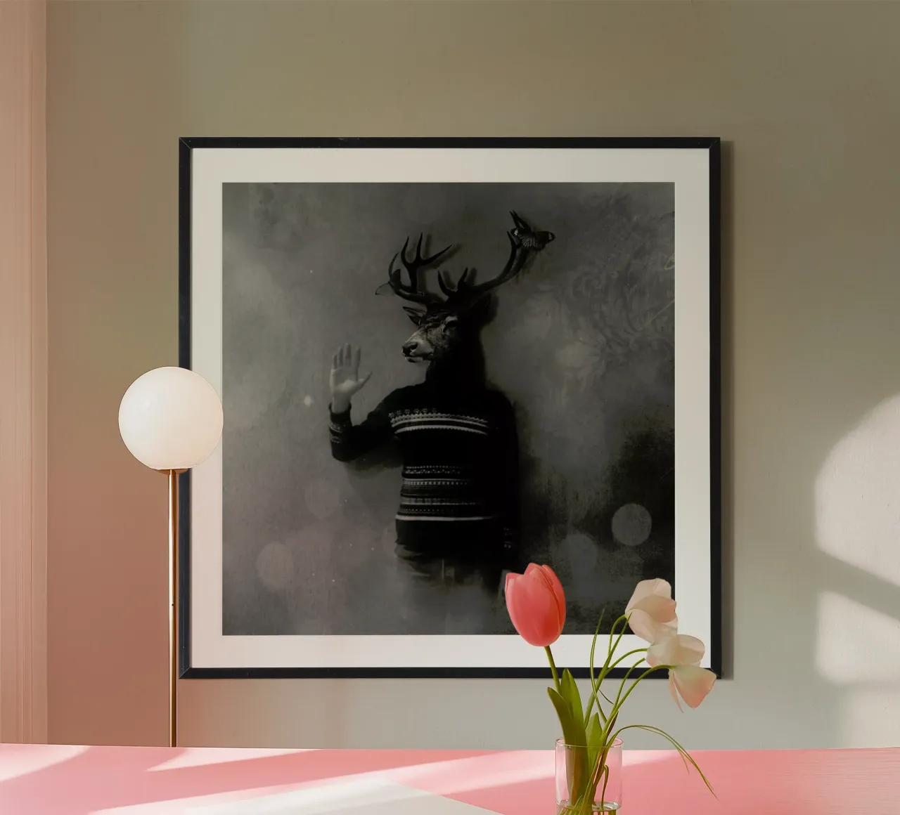 Animals in my room - Deer poster de Evgeniy Stepanets