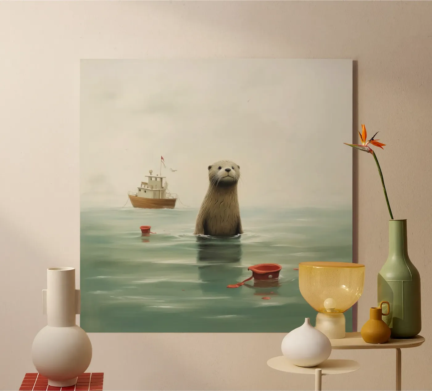 Minimal Otter plexiglass da Minimal Animal Art