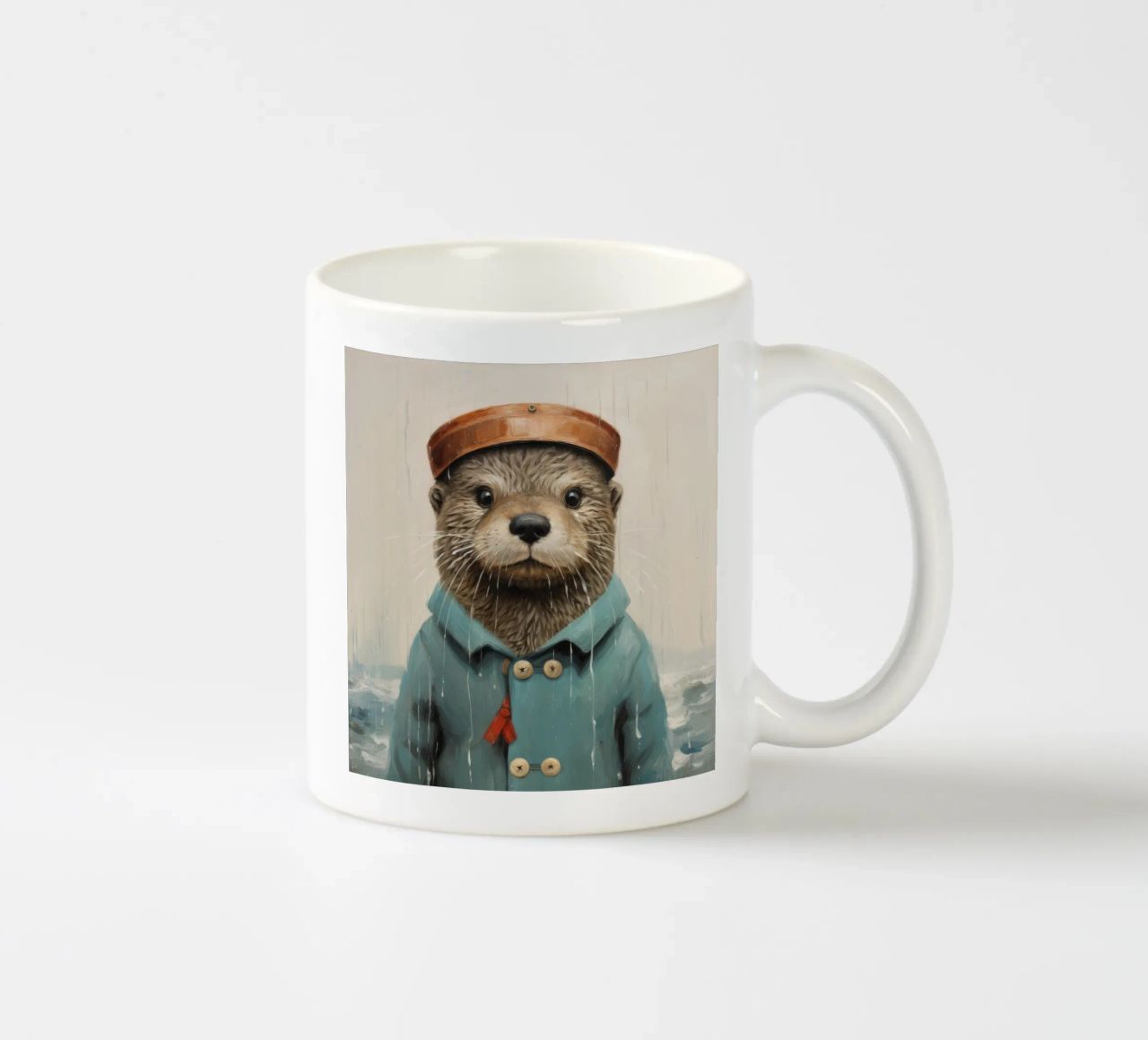 Lontra minima 1 tazza in ceramica da Minimal Animal Art