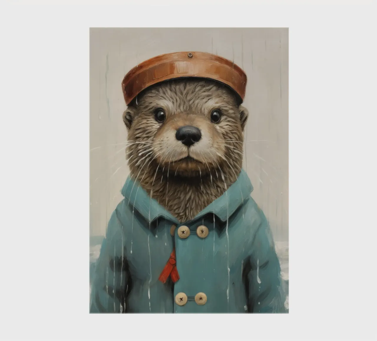 Minimal Otter 1 notebook by Minimal Animal Art