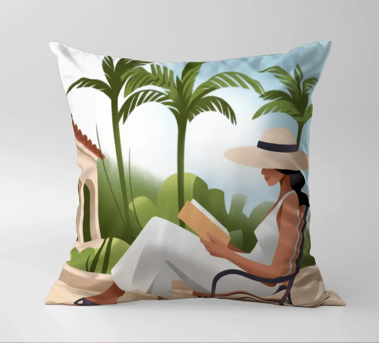 Relaxed Afternoon decorative cushion by Artie Shifa