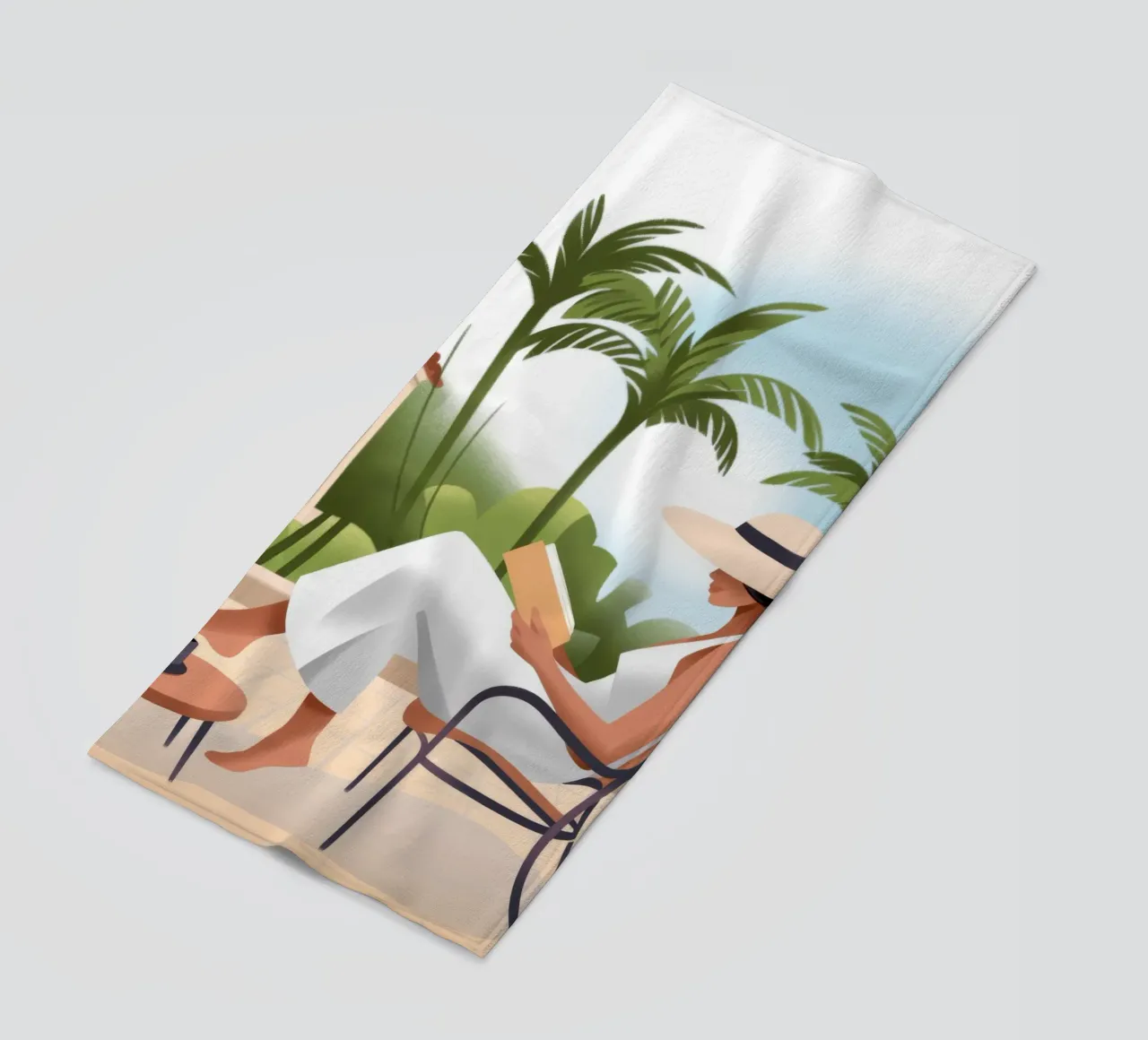 Relaxed Afternoon beach towel by Artie Shifa