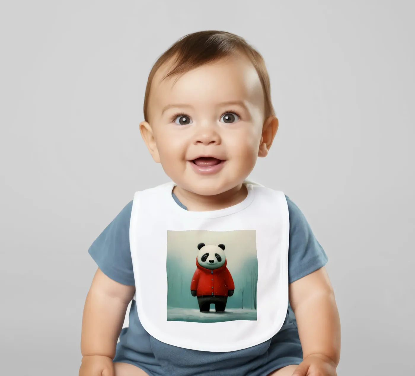 Minimo Panda bavaglino da Minimal Animal Art