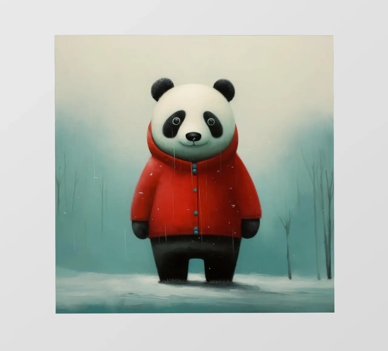 Panda minimale 2 pellicola backlit da Minimal Animal Art