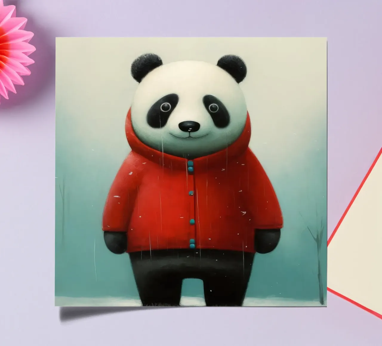 Minimal Panda 2 sticker sheet by Minimal Animal Art