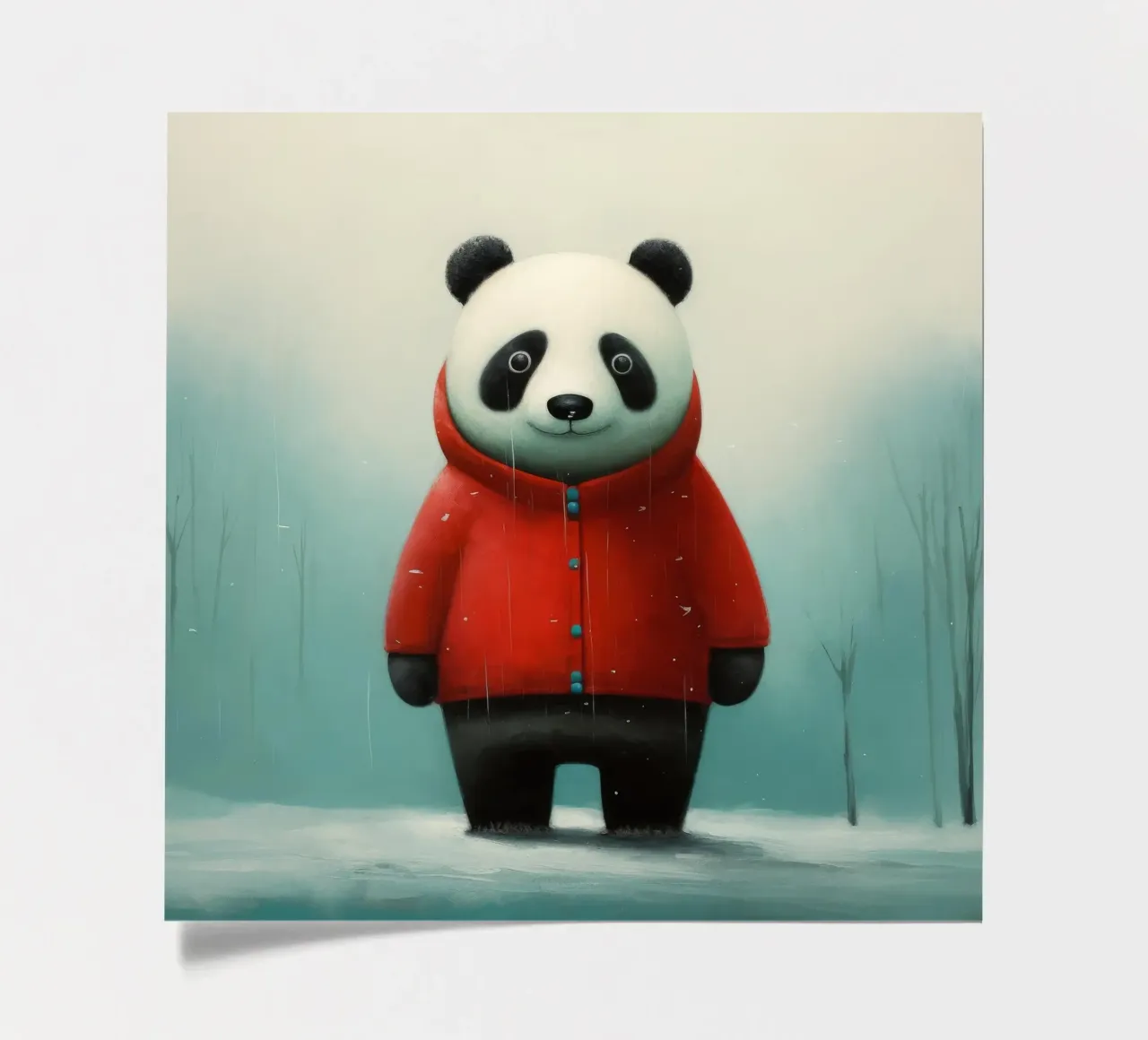Minimal Panda 2 sticker sheet by Minimal Animal Art