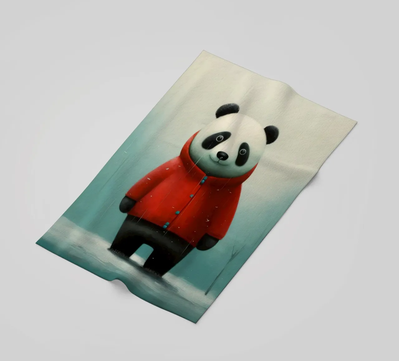 Minimo Panda telo mare da Minimal Animal Art