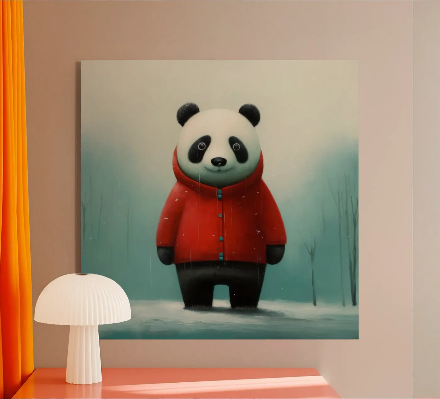 Minimal Panda acryl van Minimal Animal Art