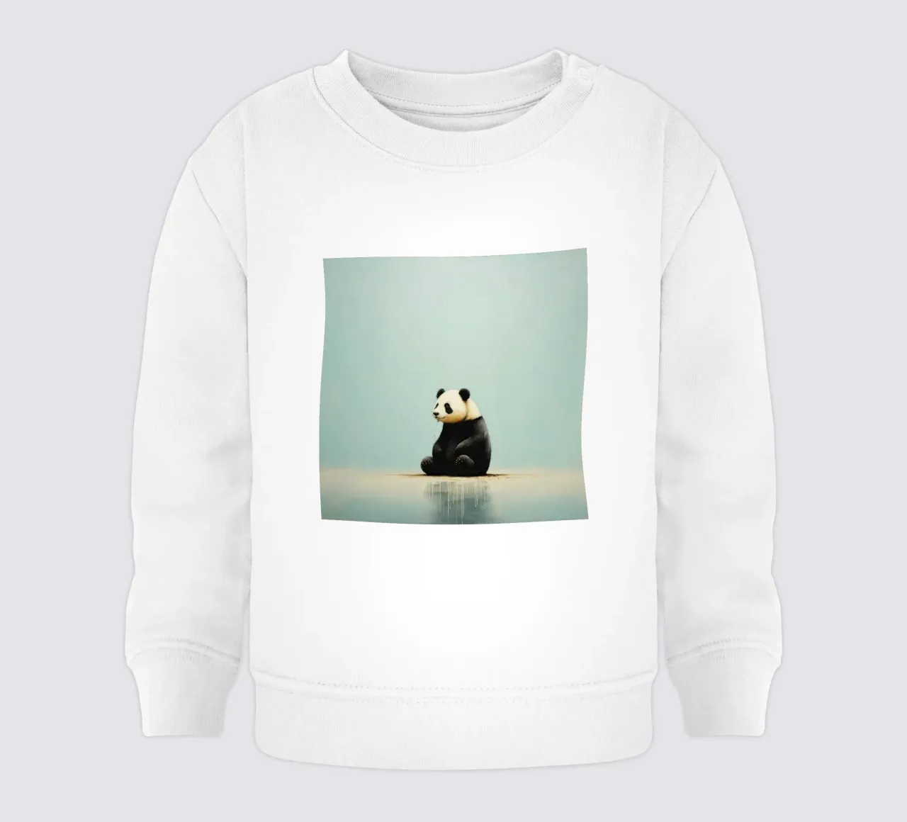 Panda minimale 3 felpa neonato da Minimal Animal Art