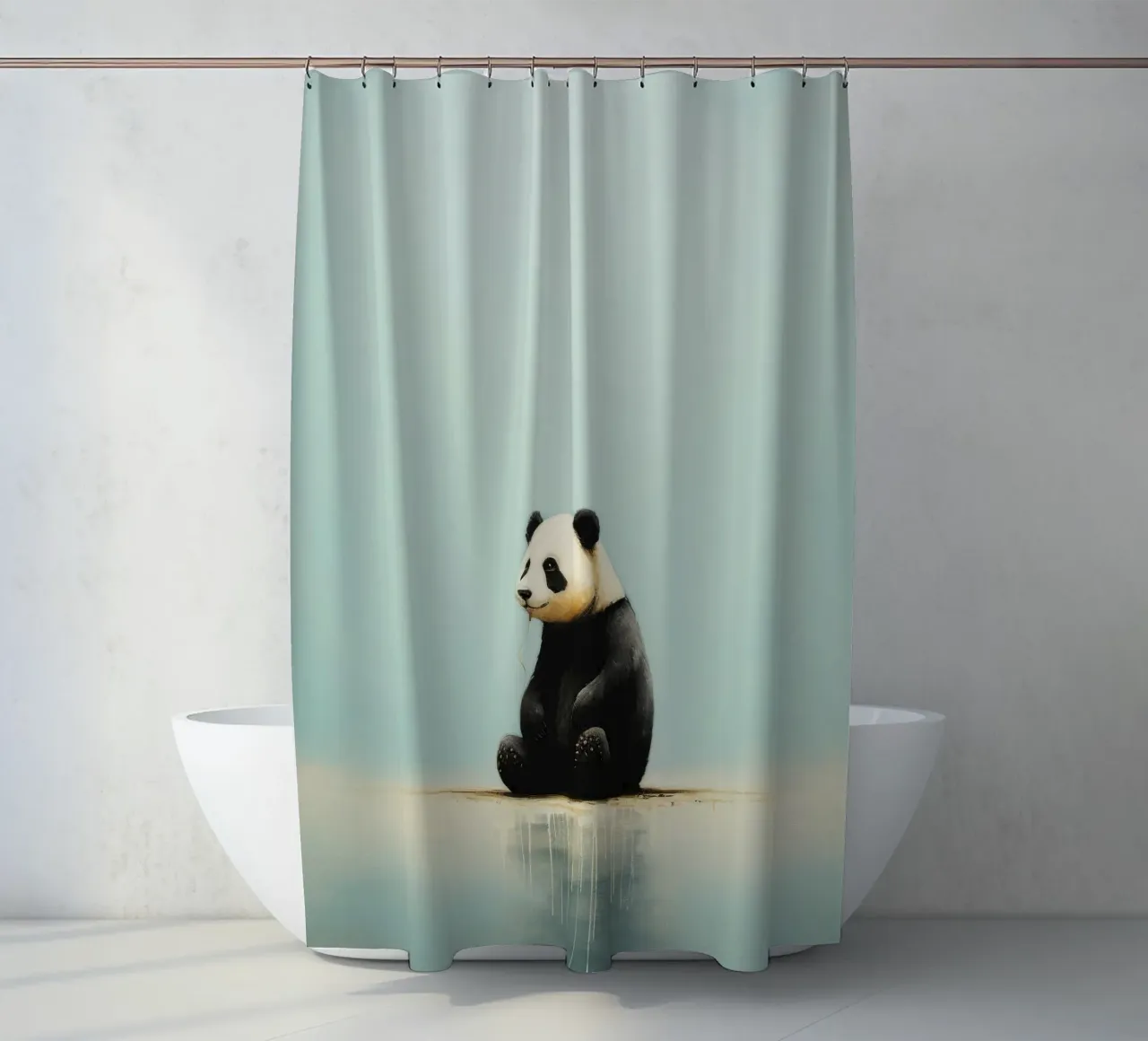 Panda minimale 3 tenda da doccia da Minimal Animal Art