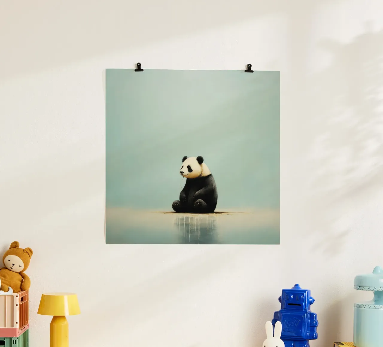 Minimal Panda 3 Poster von Minimal Animal Art