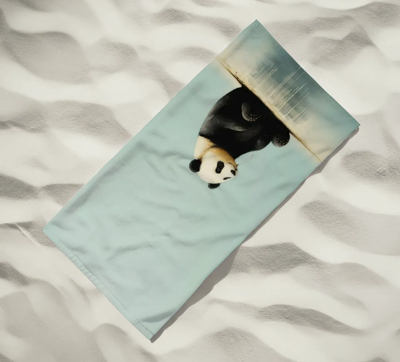 Minimo Panda telo mare da Minimal Animal Art