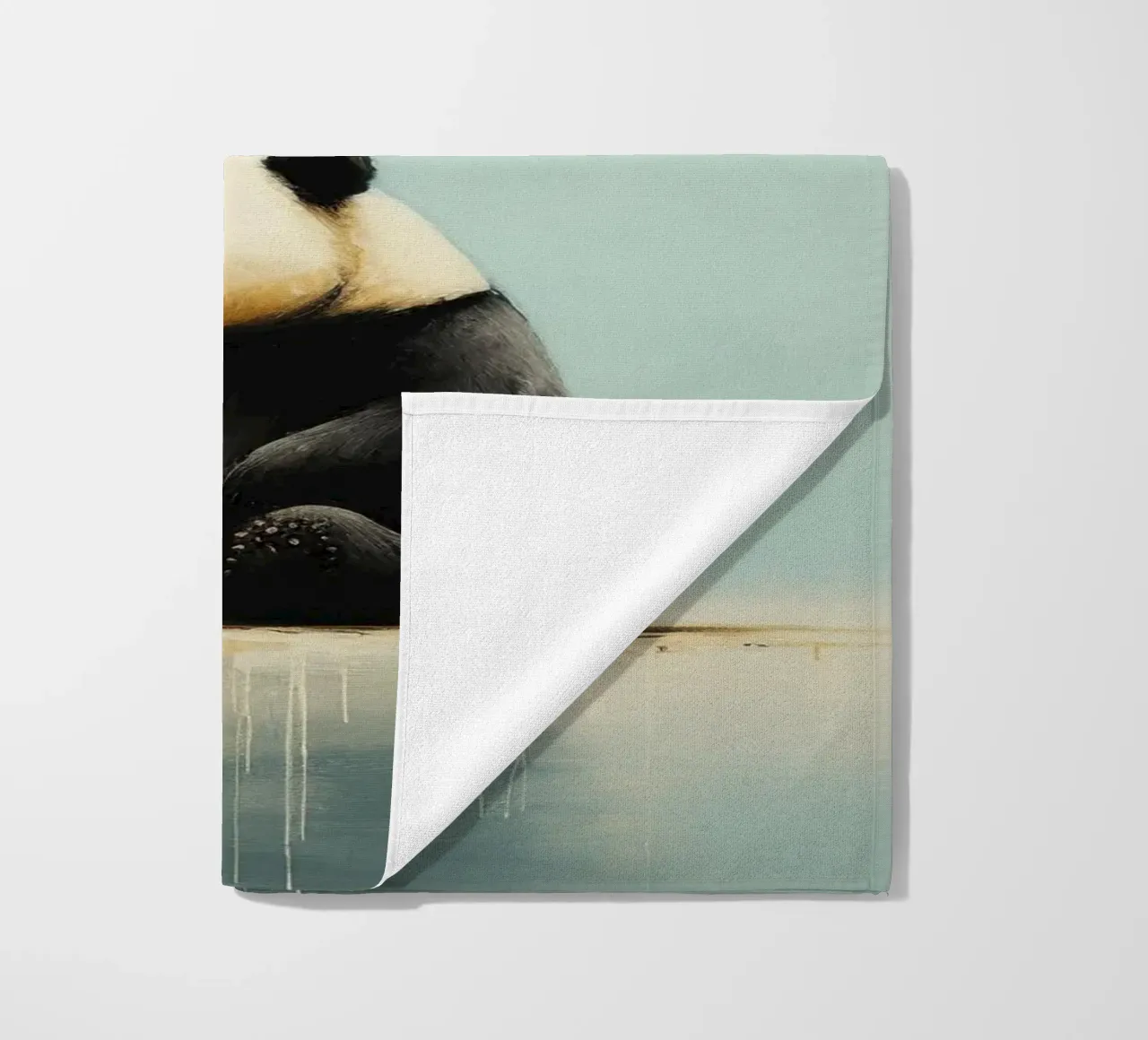 Panda minimale 3 telo mare da Minimal Animal Art