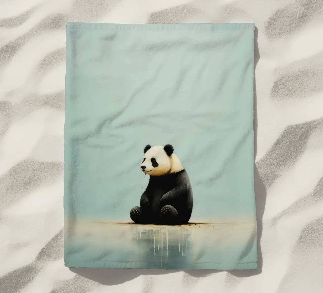 Minimo Panda telo mare da Minimal Animal Art