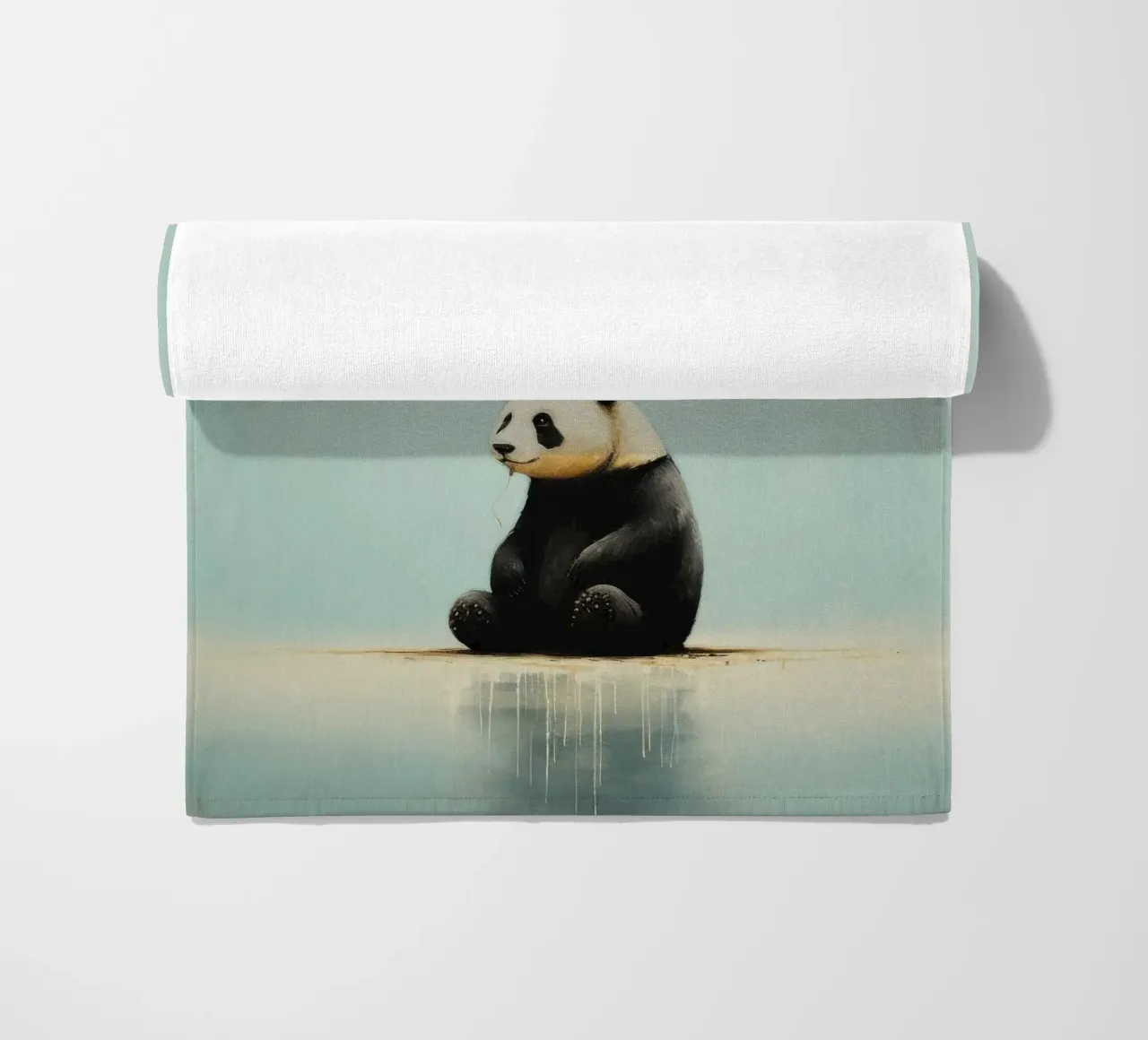 Panda minimale 3 telo mare da Minimal Animal Art