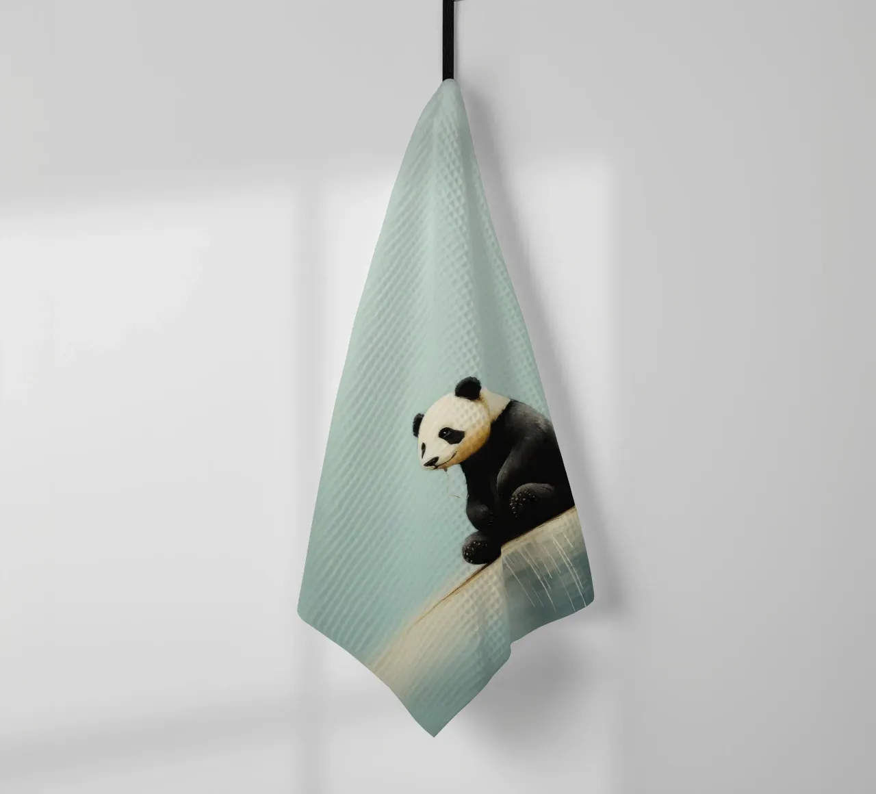 Panda minimale 3 canovaccio da cucina da Minimal Animal Art