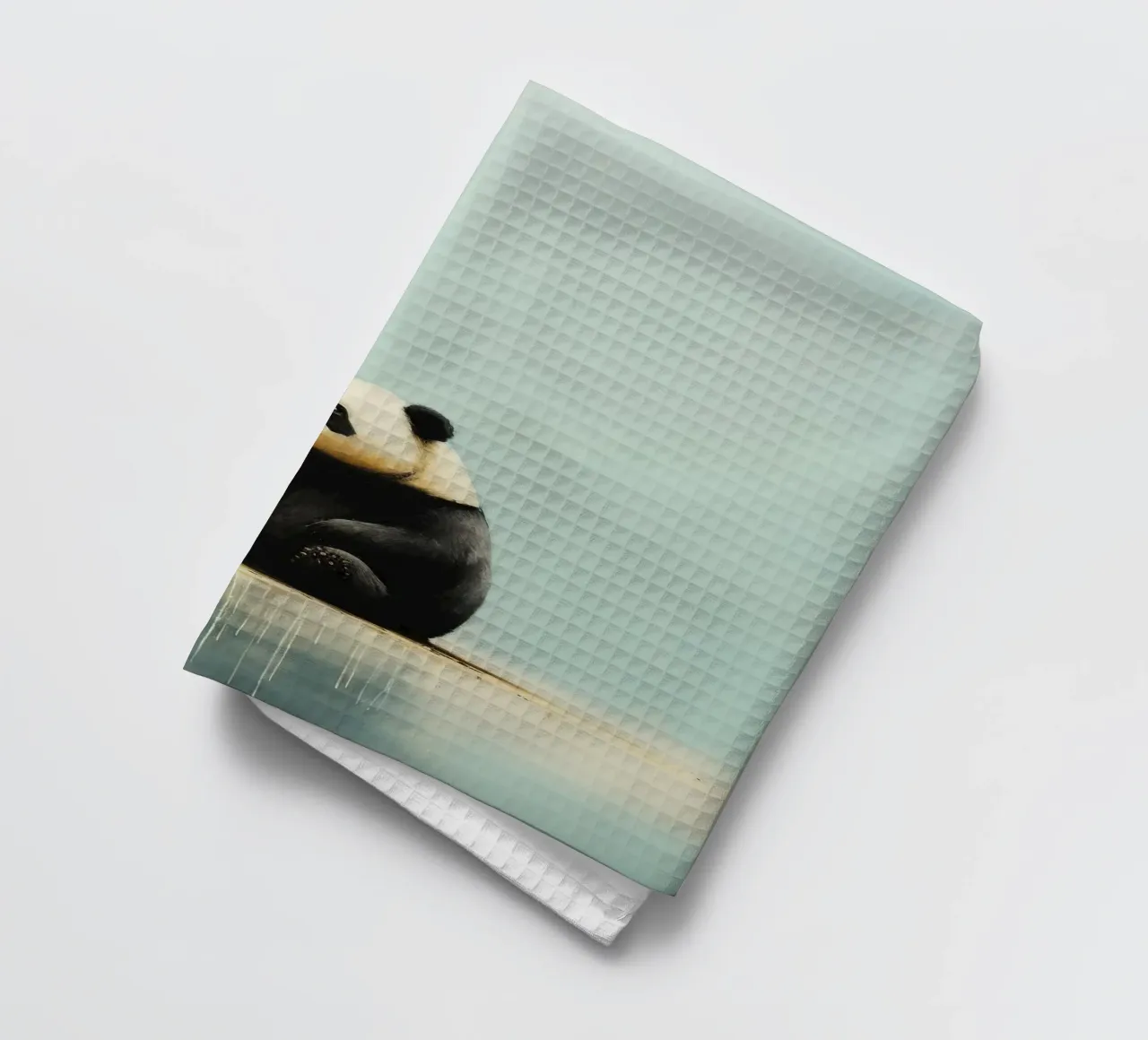 Panda minimale 3 canovaccio da cucina da Minimal Animal Art