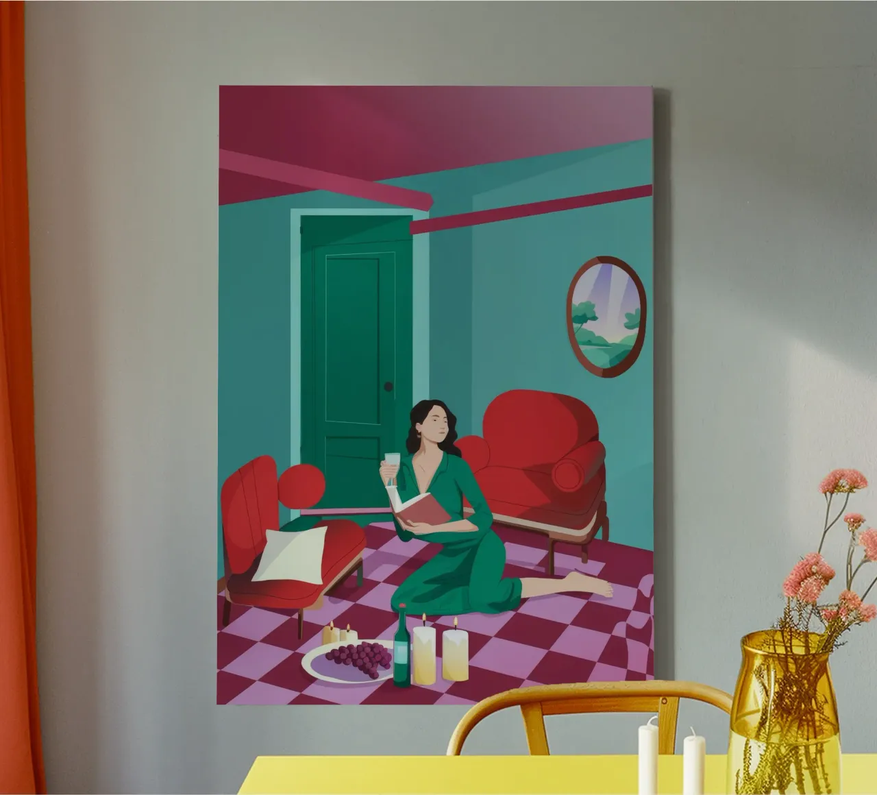Retro Relaxation canvas by Artie Shifa