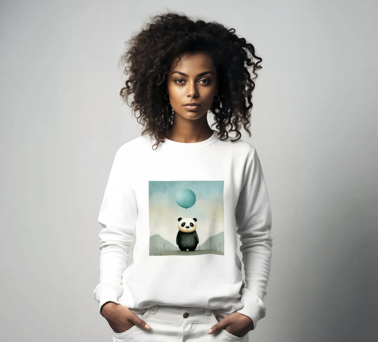 Panda minimale 4 felpa da Minimal Animal Art