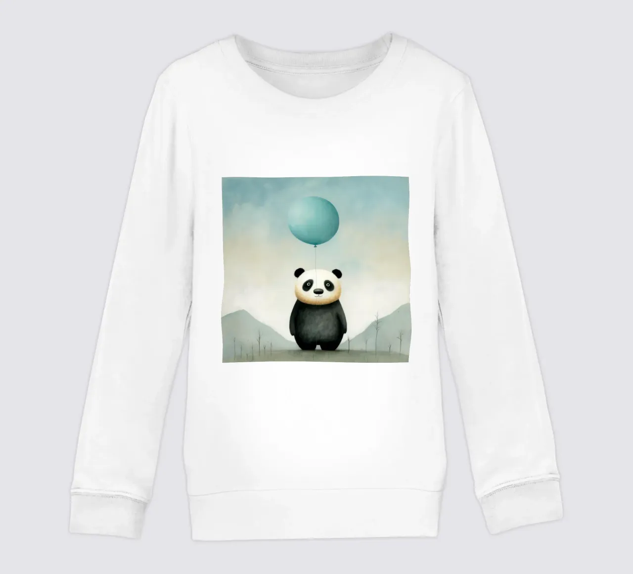 Panda minimale 4 felpa bambino da Minimal Animal Art